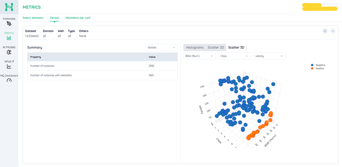 AI Metrics / Details / Scatter 3D